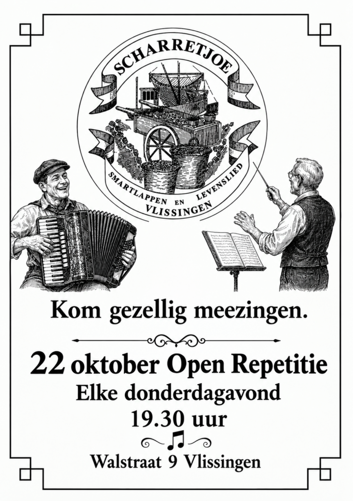 Open repetitie Smartlappenkoor Scharretjoe in Vlissingen